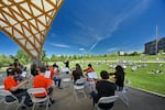 Members of the Sprague High School Orchestra perform on Make Music Salem at the Gerry Frank Salem Rotary Amphitheater. June 21, 2022