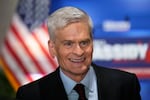 Sen. Bill Cassidy, R-La., speaks to supporters during an election night watch party Saturday, May 16, 2026, in Baton Rouge, La.