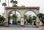 The main gate to Paramount Studios is seen on Melrose Avenue, July 8, 2015, in Los Angeles.