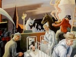 Students at Indiana University protested to remove a mural by Thomas Hart Benton that depicted the Ku Klux Klan.