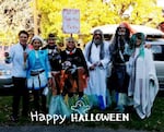 The Allison Street Climate Club dressed up during the 2019 Ashland Halloween parade.