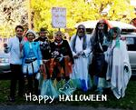 The Allison Street Climate Club dressed up during the 2019 Ashland Halloween parade.