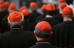 Cardinals mourn Pope Francis in Rome over the weekend.