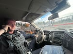 Sgt Casey Hiam of the Bellevue. WA police department on an anti-shoplifting stakeout operation during the holiday shopping season