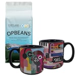OPBEANS 12 oz Coffee and Pair of OPB Everywhere Mugs
