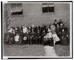 Members of the First Congregational Church in Atlanta pose outside the church in this photograph by Thomas E. Askew. The image appears in W.E.B. Du Bois’ albums of photographs of African Americans in Georgia exhibited at the 1900 Paris Exposition Universelle, and is included in Reflections in Black.