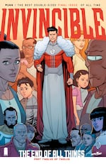 Robert Kirkman brought his epic super-hero series "Invincible" to an end on Feb. 14, after 15 years of universe-spanning stories.