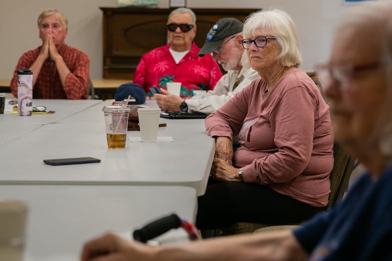 Seniors attend a social event at the Senior Community Center in Monmouth. 