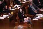 Oregon state Sen. Shemia Fagan, D-Portland, at the start of the 2019 legislative session at the State Capitol in Salem, Ore., Monday, Jan. 14, 2019.