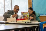 In this provided photo, Tony Smith, new superintendent of Beaverton School District, reads with a student at Oak Hills Elementary School in June 2026.