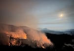 The Upper Applegate Fire burning early on the morning of June 21, 2024.