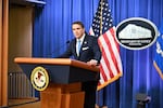 Deputy Attorney General Todd Blanche speaks during a press conference at the Department of Justice on Jan. 30, in Washington, D.C.
