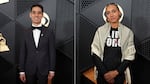 FILE - Andy Akiho, left, and Esperanza Spalding arrive at the 66th annual Grammy Awards on Sunday, Feb. 4, 2024, in Los Angeles.