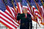 President Donald Trump arrives to speak at a rally Wednesday, Jan. 6, 2021, in Washington.