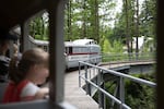 The Oregon Zoo train now runs a roughly six-minute route through zoo grounds.