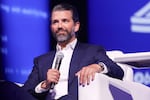 Donald Trump Jr. speaks during The Bitcoin Conference in Las Vegas on May 27, 2025.