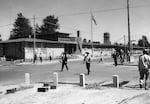 The Administration Building was located at the center of Vanport. A shopping center, post office, hospital, library, police and fire station, and several schools were also nearby.