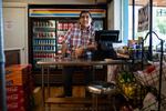 Owner Gerardo "Jerry" Morales behind the counter at the Piedras Negras Tortilla Factory in Eagle Pass, Texas.