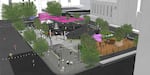 A rendering of the proposed Darcelle XV Plaza in Downtown Portland, provided by the Portland Parks and Recreation Department.
