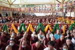 Exiled Tibetans pray for the longevity of their spiritual leader the Dalai Lama in Dharamshala, India on June 4, 2025.
