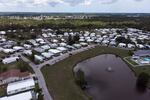 An aerial view of a pond at Heritage Plantation, Wednesday, June 8, 2022, in Vero Beach.