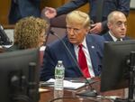 Former President Donald Trump at New York State Supreme Court in New York, on Thursday, Feb. 15, 2024.