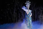 Danielle Tolmie, principal dancer for Eugene Ballet, in costume, designed by Jonna Hayden, as the Snow Queen.
