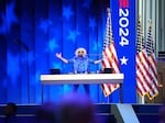 DJ Cassidy performs during the second day of the Democratic National Convention at the United Center on Tuesday in Chicago.