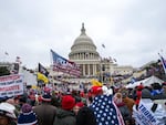 Rioters loyal to President Donald Trump rally at the U.S. Capitol in Washington on Jan. 6, 2021.