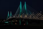 On Monday, June 22, 2015, Trimet conducted a test of the aesthetic lighting system on the Tilikum Crossing. In total, there are 178 LED lights that make up the display.