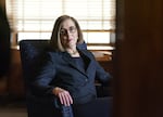 Oregon Gov. Kate Brown, in her office at the state capitol, Feb. 3, 2022, following her final state of the state address. Brown announced on June 24 that Oregon would join with California and Washington in protecting the right to abortion on the West Coast.