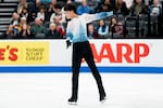 Michael Xie competes in the men’s short program during the 2026 U.S. Figure Skating Championships at the Enterprise Center on Thursday, Jan. 8, 2026, in St. Louis’ Downtown West neighborhood.