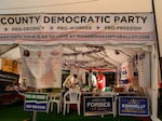 The Mahoning County Democratic Party tent at the Canfield Fair, Canfield, OH, August 28, 2024.