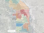 Ainsworth, Bridlemile, Hayhurst and Rieke elementary schools would expand their enrollment areas into the cross-hatched portions of the map. Smith, the dark blue region of the map, would open as a neighborhood school.