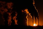 The Jeffrey Energy Center coal-fired power plant as seen in January 2026 in Topeka, Kan.
