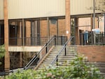 The entrance to the Clark County Main Jail is pictured in Vancouver, Wash., on March 14, 2019. The jail has taken several suicide mitigation steps in the past few years, investing in staff training and modifications to its physical space.