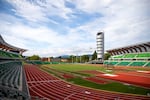 An undated supplied image of Hayward Field at the University of Oregon.