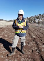 Joshua Chenoweth, senior riparian ecologist for the Yurok Tribe, is leading the replanting effort around Iron Gate Reservoir.