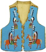 A horse rider vest that is being transferred to the Confederated Tribes of the Umatilla Indian Reservation and the Tamastslikt Cultural Institute.