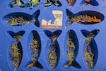 Using shaped moulds, Pooka Rice mixes marine debris with a plant-based resin to create one-of-a-kind art and jewelry pieces for her project Trash Talk. She hopes plastic marine debris will become the new sea glass.