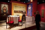 The museum has several dioramas that build a picture of a Chinatown restaurant, laundry and lottery.