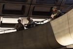 Members of the Army National Guard patrol Metro Center station during rush hour on July 08, 2026 in Washington, DC. The National Guard has been deployed in the city continuously for almost a year.