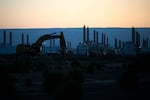 Construction continues on a Microsoft data center on Thursday, July 17, 2025, in Quincy, Washington.