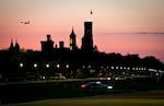 A view of the Smithsonian Institution Building in Washington, D.C., at sunset in September 2013.