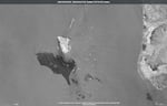 This satellite image provided by European Space Agency shows an apparent oil spill in the Persian Gulf off the western side of Kharg Island, Iran’s main crude oil export terminal, on Wednesday.