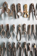 Over time, the Wagners became interested in antique nutcrackers featuring the more streamlined “lever” style that look like a set of pliers, and some that gently crush nuts using a screw mechanism.