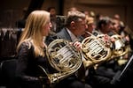 French horn players perform with the Oregon Symphony (file photo).