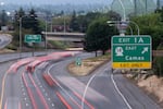 Traffic moves southbound on Interstate 5 on Monday, Sept. 14, 2026, in Vancouver, Wash. 