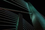 On Monday, June 22, 2015, Trimet conducted a test of the aesthetic lighting system on the Tilikum Crossing. In total, there are 178 LED lights that make up the display.