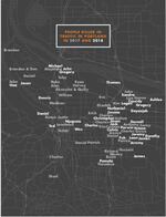 A map of Portland traffic fatalities in 2017 and 2018.